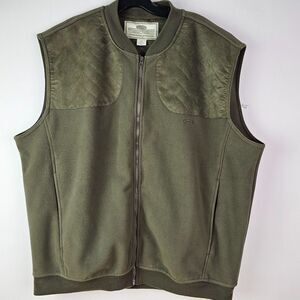 Boyt Harness Company Men's 2XL 2X Dark Olive Green Fleece Hunting Vest Full‎ Zip